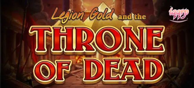 Tampilan visual slot Legion Gold and the Throne of Dead dengan tema kuil kuno